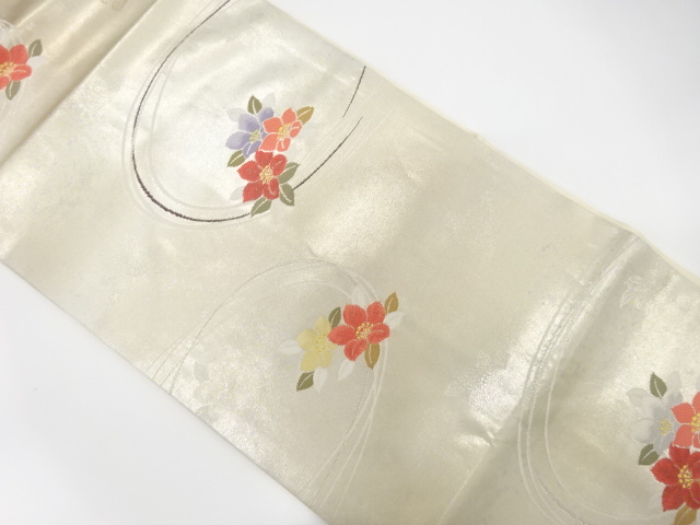 JAPANESE NAGOYA OBI / WOVEN FLOWER